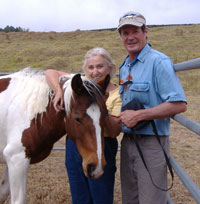 Frank with Linda Tellington-Jones in Hawaii